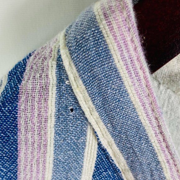 Ralph Lauren Chaps XL 14 16 Shirt Top Tunic Striped Blue Purple White - Picture 3 of 5